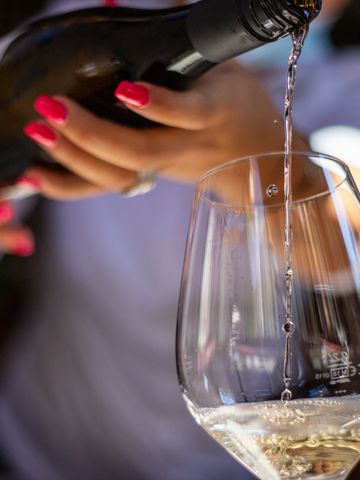 Wine and glass